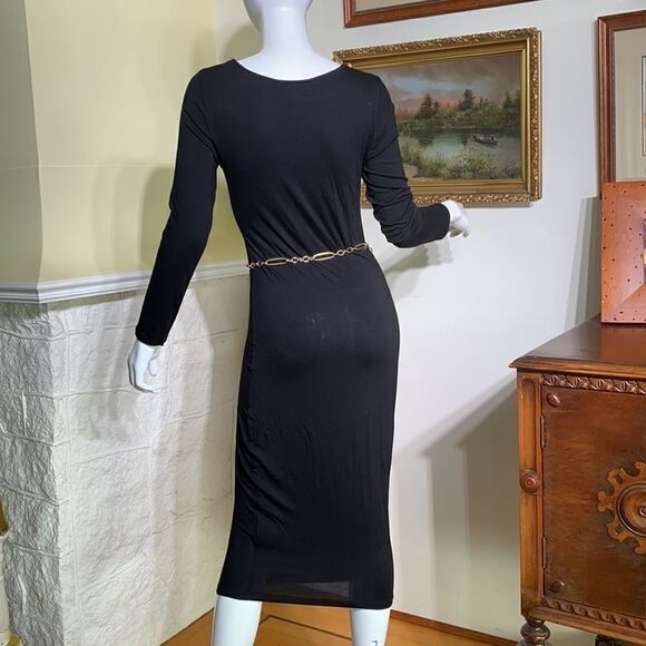 Sexy Bodycon Little Black Dress LBD - Picture 6 of 9